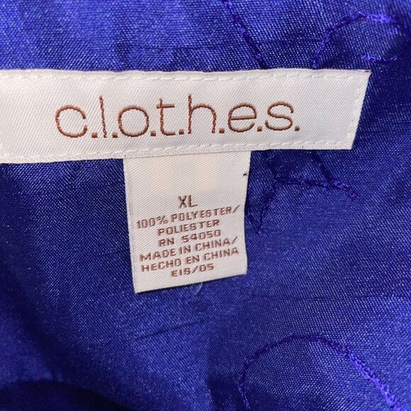 Clothes Womens XL Top Blouse Purple Embroidered Long Sleeve Dressy Career Work - Picture 10 of 11